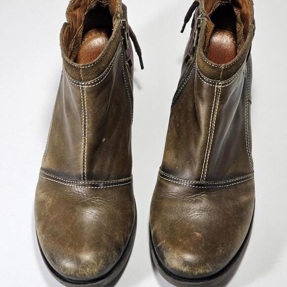 Pikolinos Leather Ankle Boots Dark Brown Side Zip Women's Size US 10.5 EU 41 - Picture 2 of 8